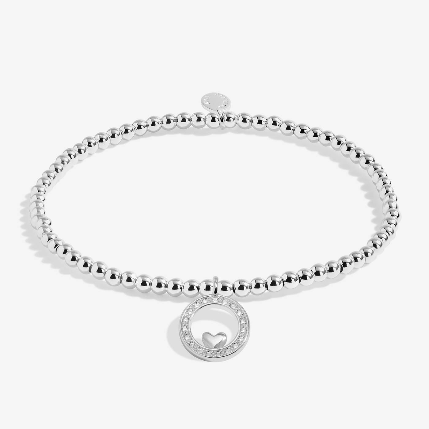 Joma Jewellery A Little 'Lucky To Have A Daughter Like You' Bracelet In Silver Plating