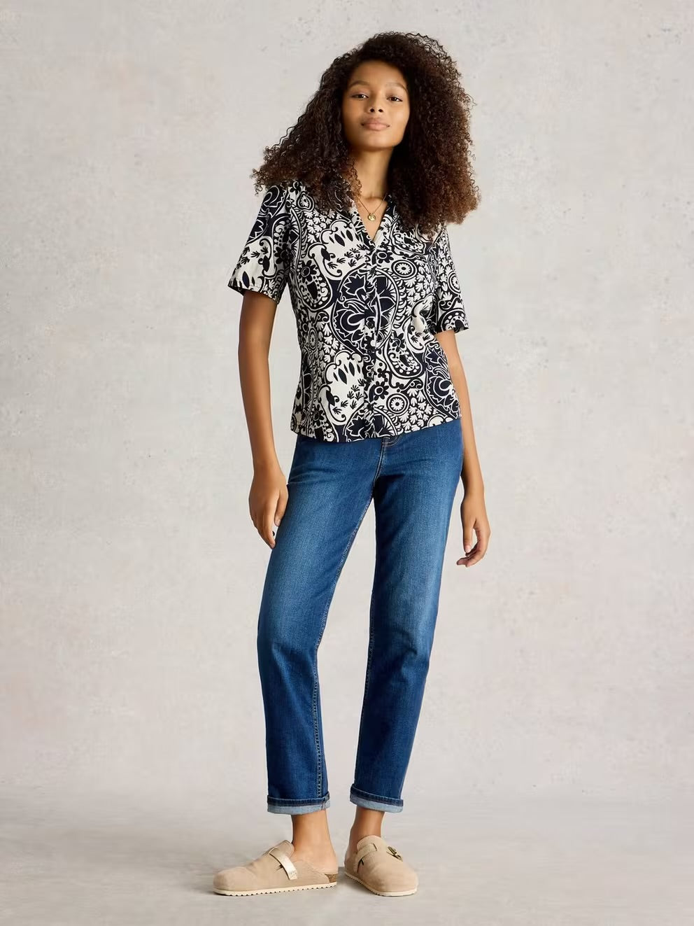 White Stuff Annie Short Sleeved Jersey Shirt