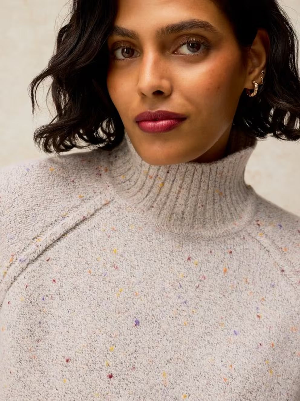 White Stuff Talia Nep High Neck Jumper