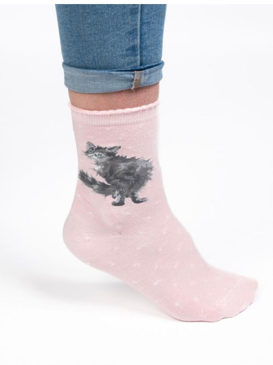 Wrendale “Glamour Puss” Cat Socks