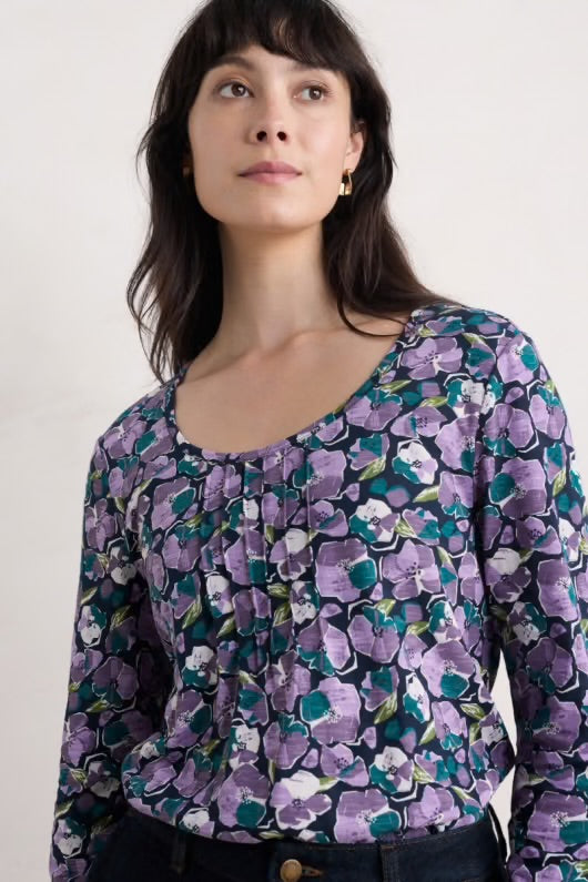 Seasalt Penhollow Organic Cotton Printed Top