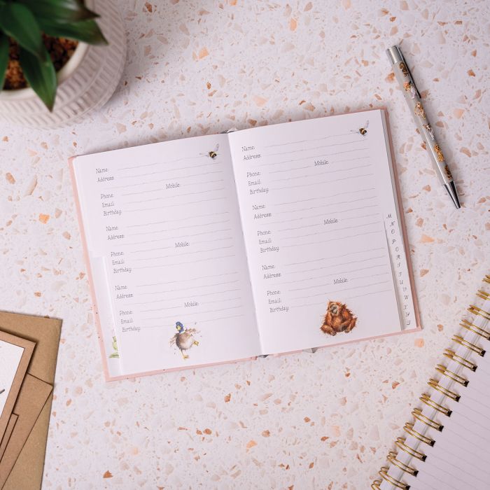 Wrendale “Piggy In The Middle” Guinea Pig and Rabbit Address Book