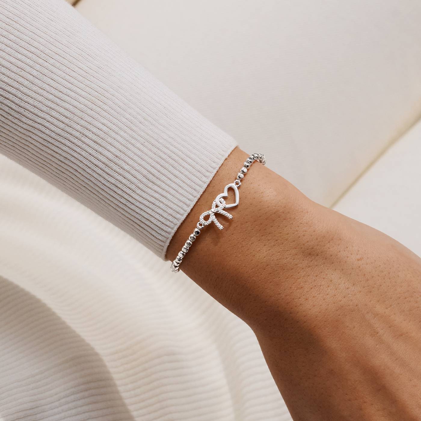 Joma Jewellery Forever Yours 'From Me To You Thank You' Bracelet In Silver Plating