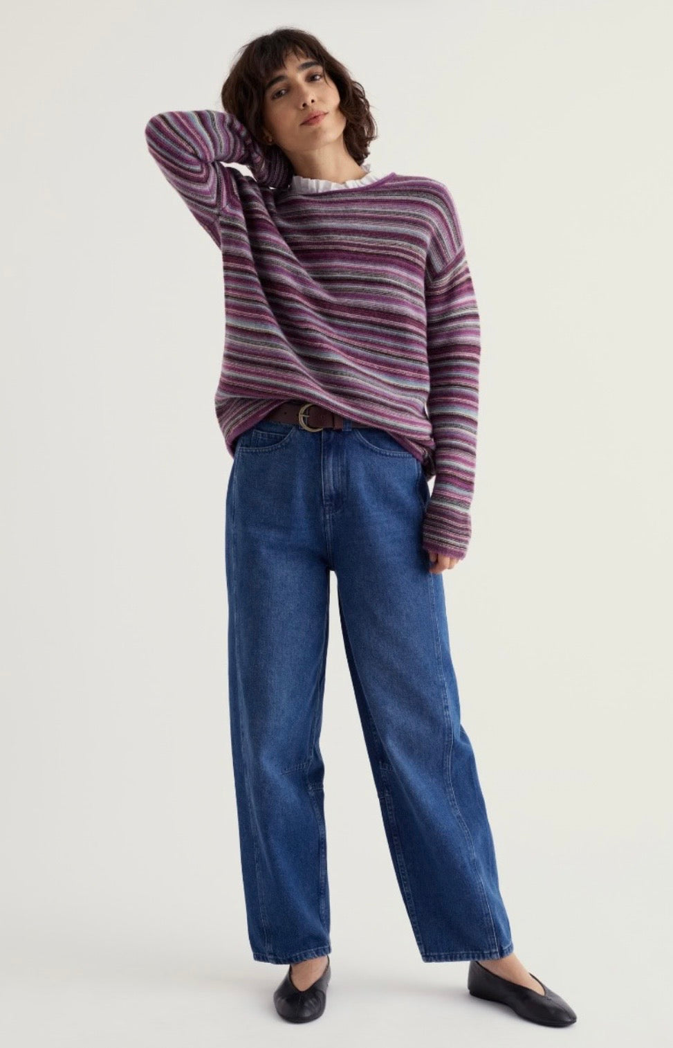Fruity Jumper Ripple Marks Purple Coral Mix