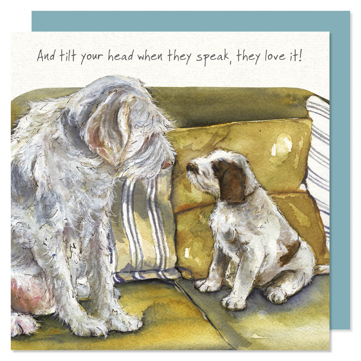 Little Dog Laughed Italian Spinoni “Tilt Head” Card