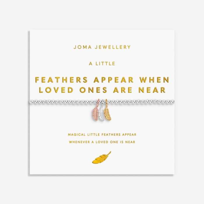 Joma Jewellery A Little Charmed Moments ‘Feathers Appear When Lived Ones Are Near’ Bracelet