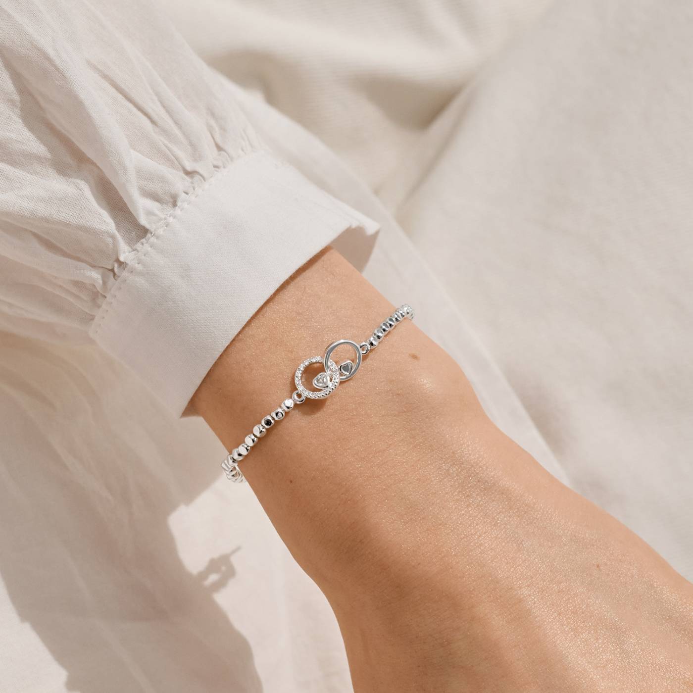 Joma Jewellery Forever Yours 'Wishing You A Sparkling Birthday' Bracelet In Silver Plating