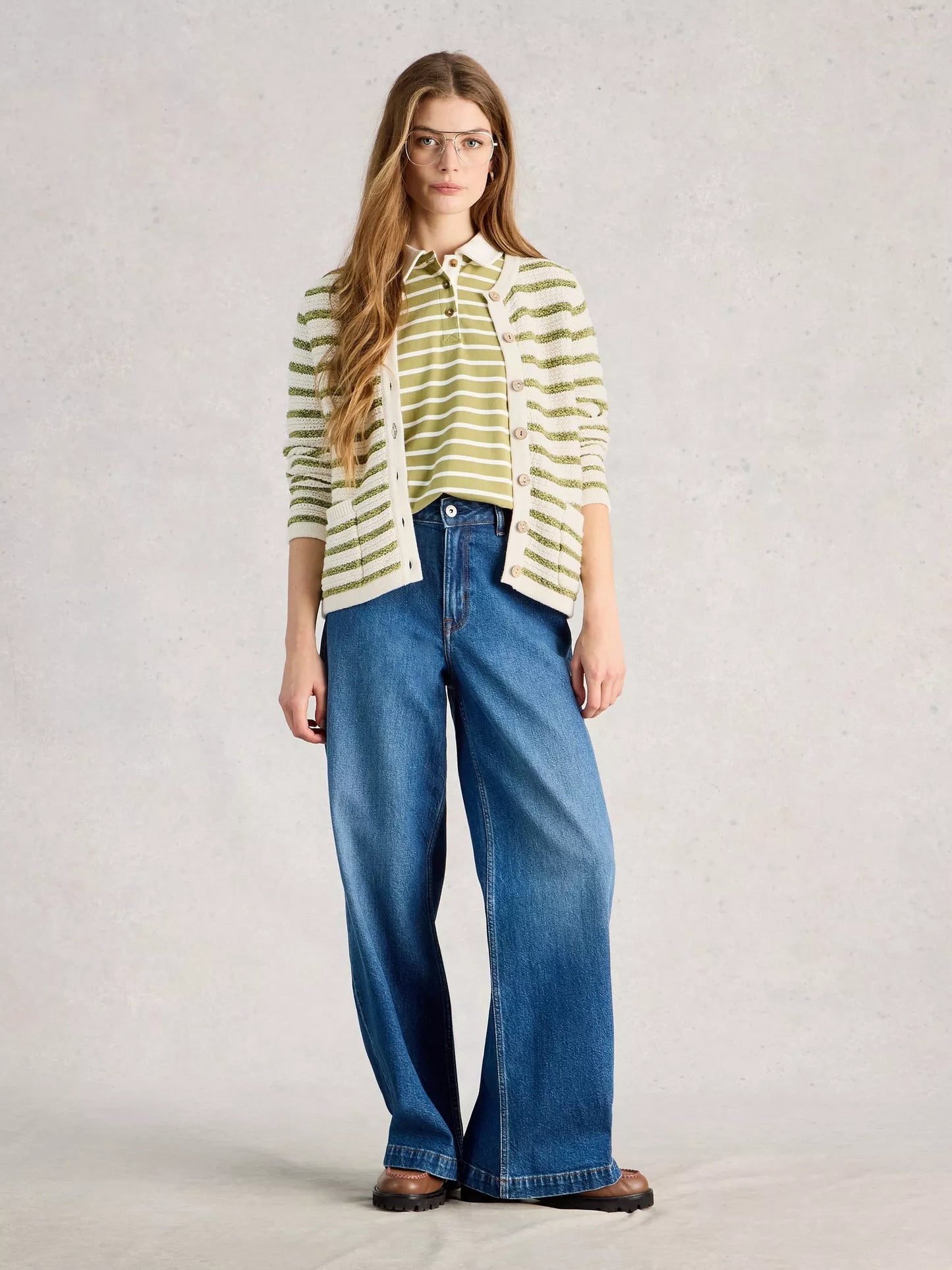 White Stuff Belle Stripe Cardi