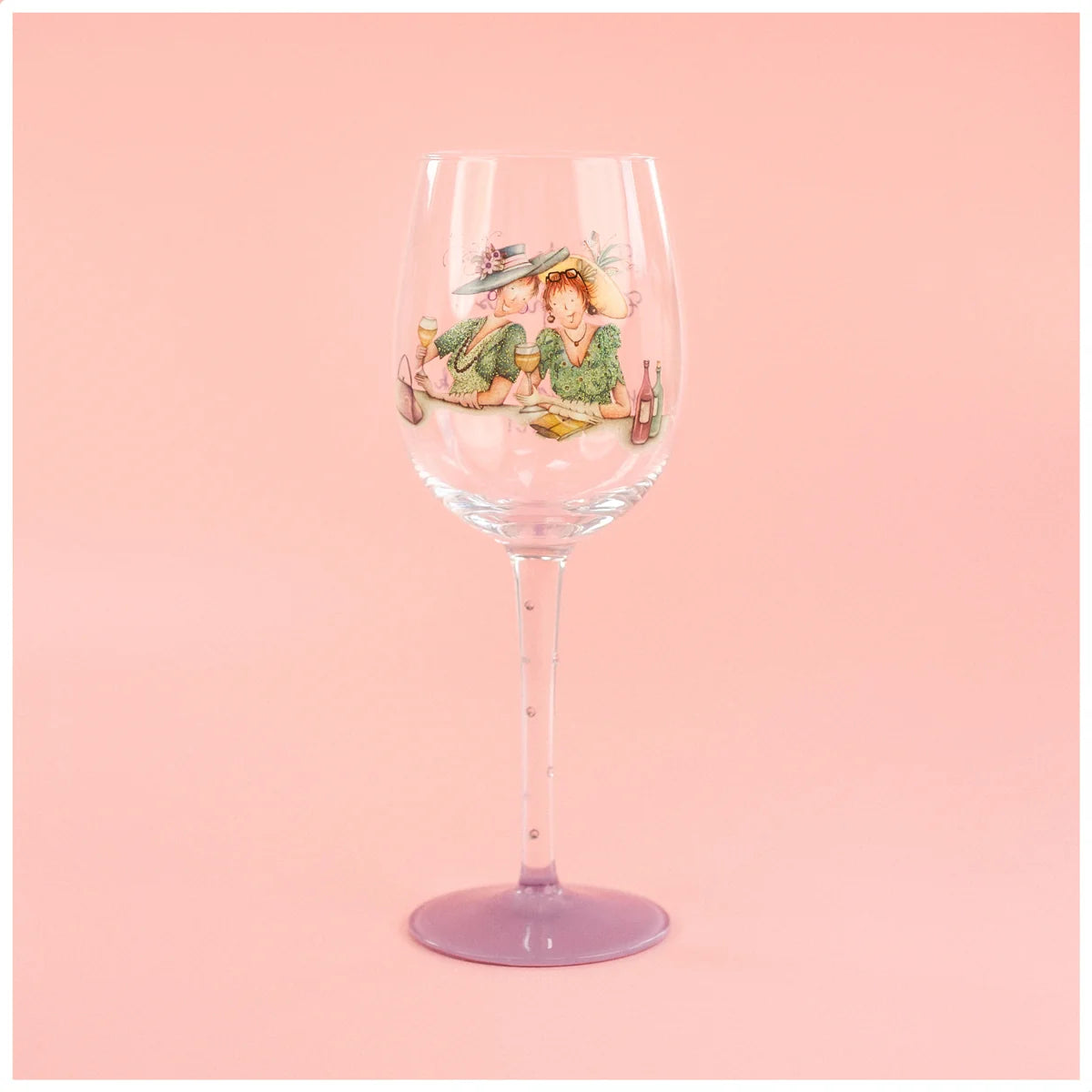 Berni Parker  Wine Glass  Friends are Therapists