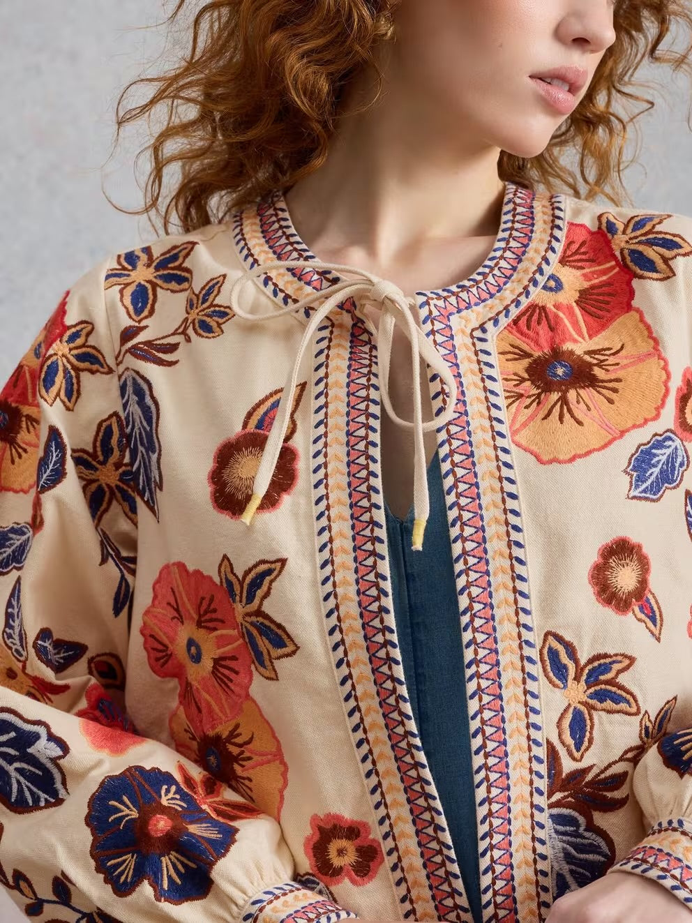 White Stuff Jodie Embroidered Jacket