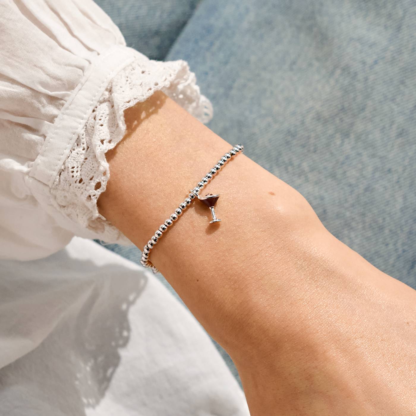 Joma Jewellery A Little Vibes 'Espresso Yourself' Bracelet In Silver Plating