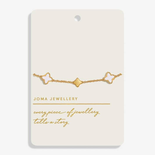 Joma Jewellery Style Stories Mother Of Pearl Clover Bracelet