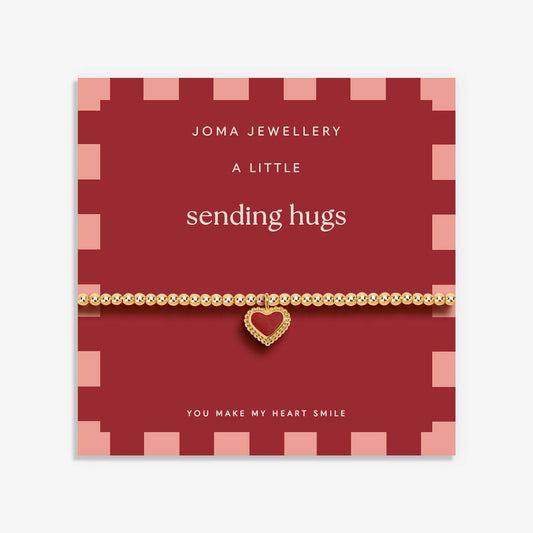 Joma Jewellery Autumn's Calling A Little 'Sending Hugs' Bracelet In Gold Plating