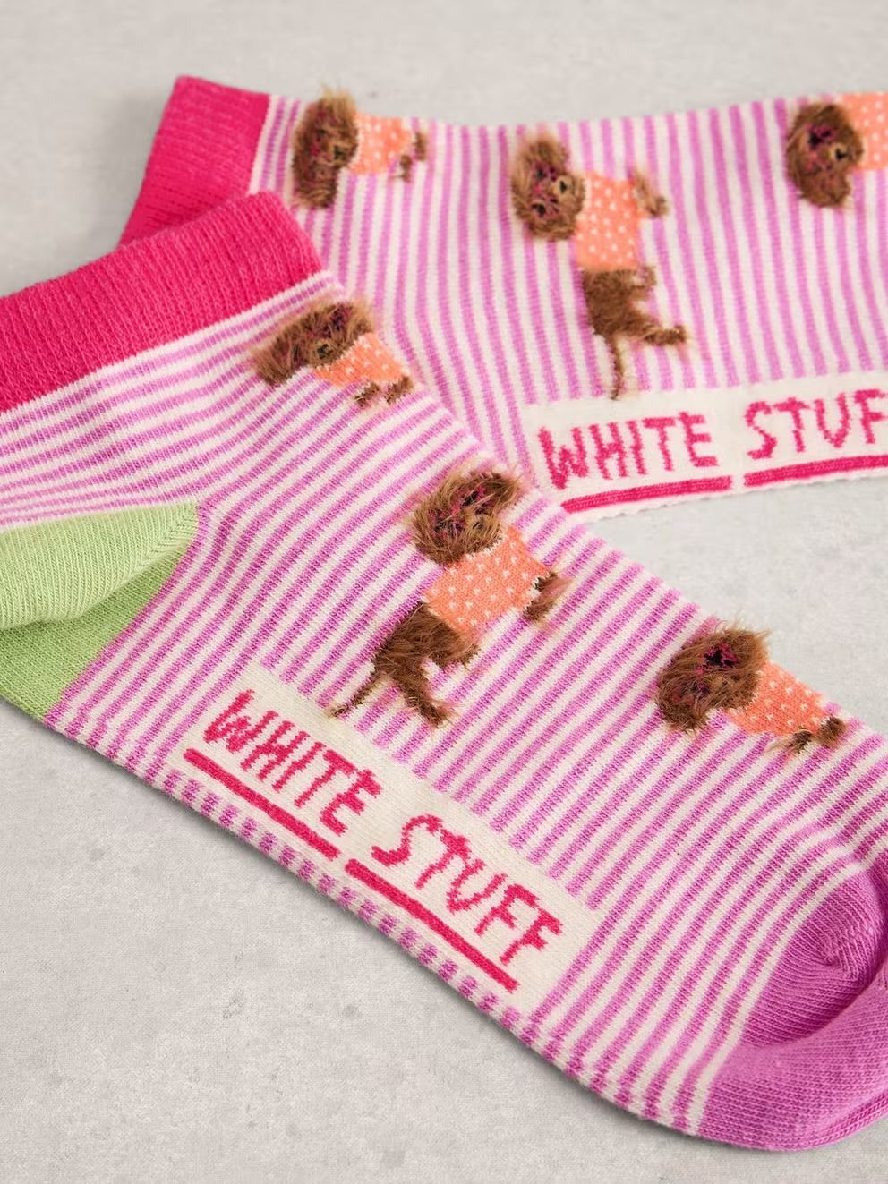 White Stuff Fluffy Sausage Trainer Socks