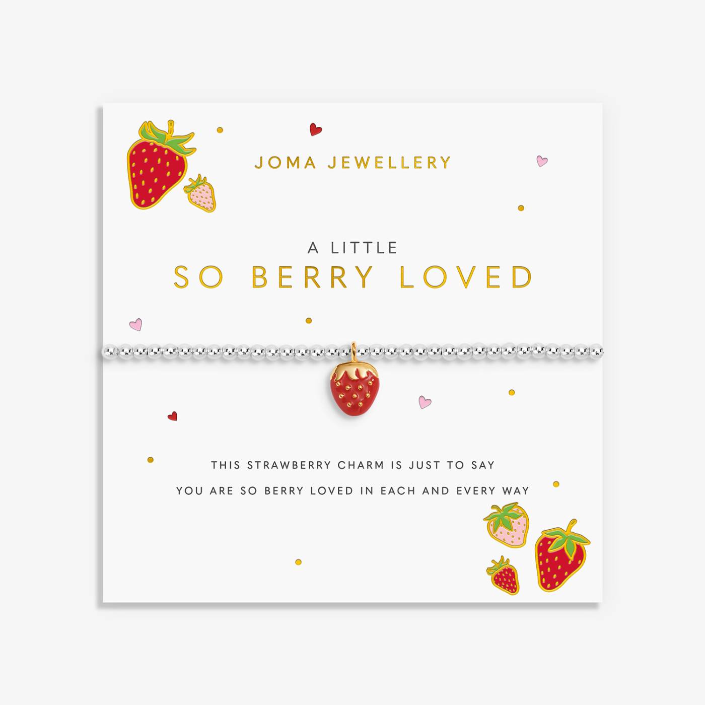Joma Jewellery A Little Vibes 'So Berry Loved' Bracelet In Silver Plating