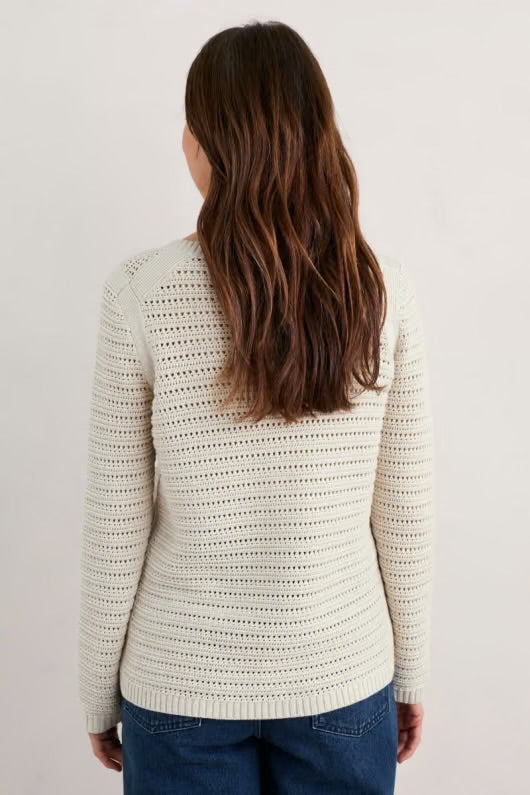 Seasalt Gull Rock Pointelle Knit Jumper Aran