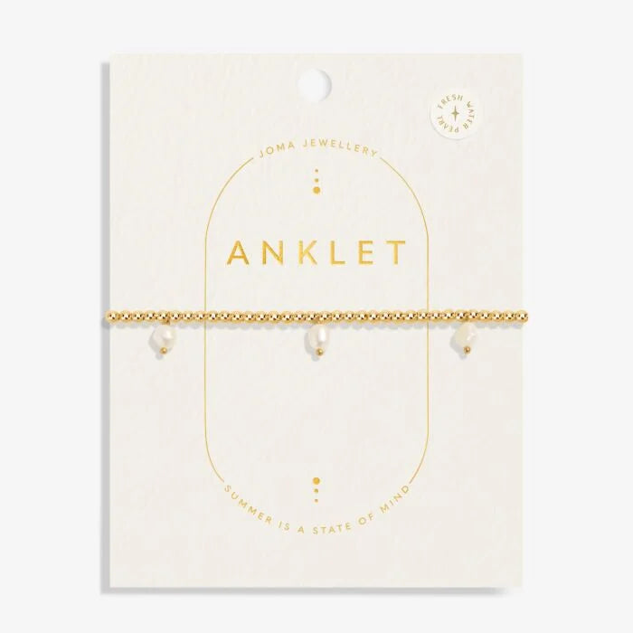 Joma Jewellery Anklet Three Pearls Anklet