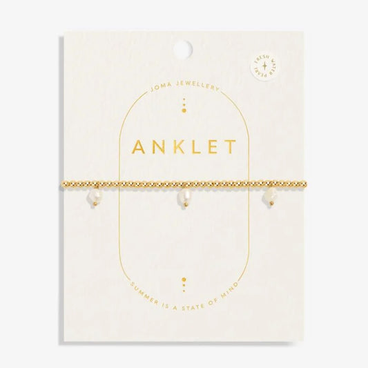 Joma Jewellery Anklet Three Pearls Anklet