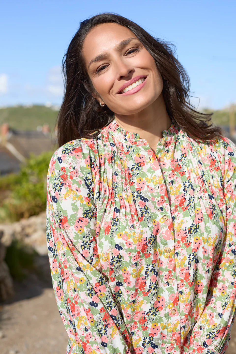 Lily & Me Flora Organic Cotton Ditsy Print Blouse
