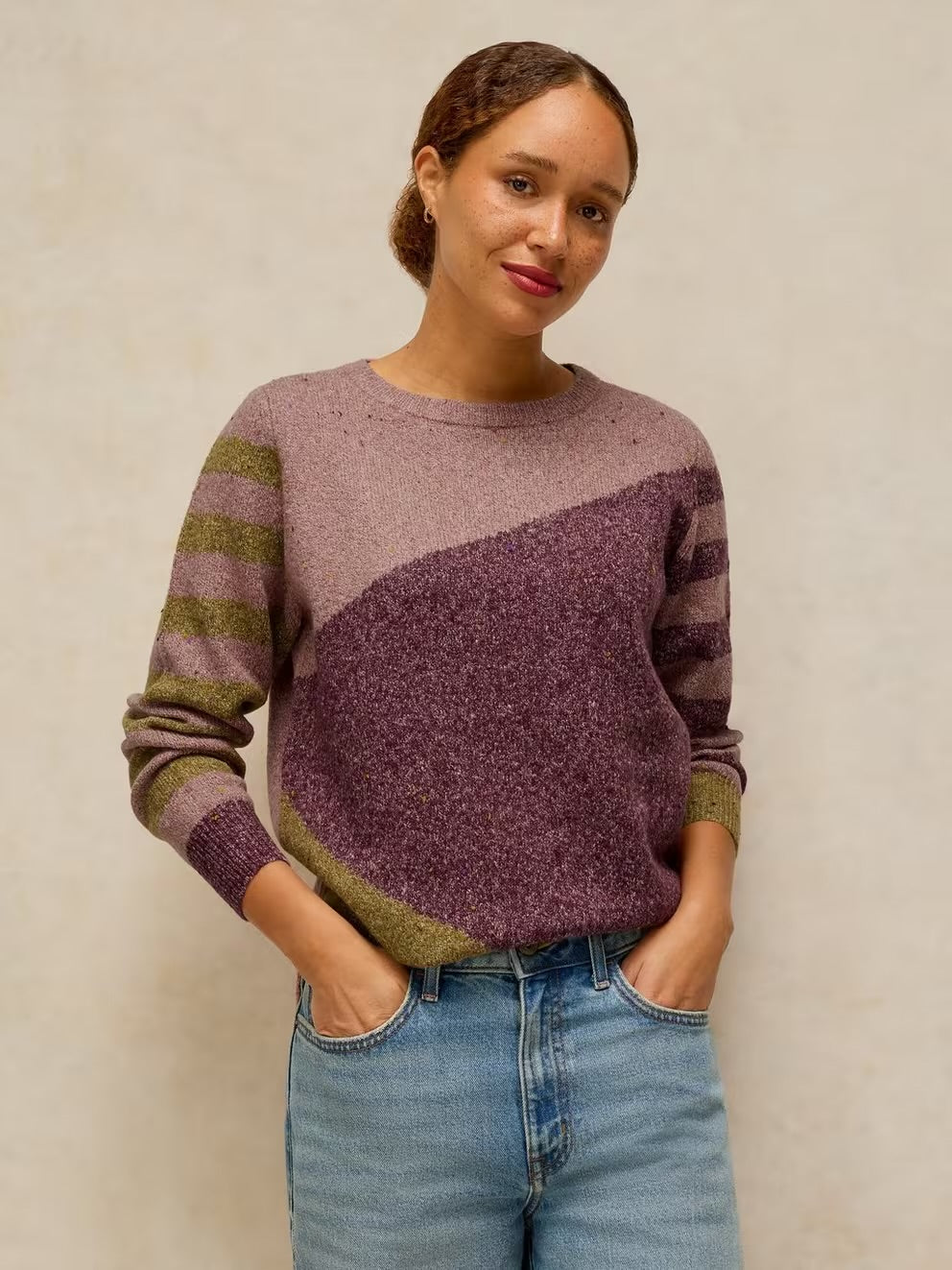 White Stuff Talia Nep Abstract Jumper