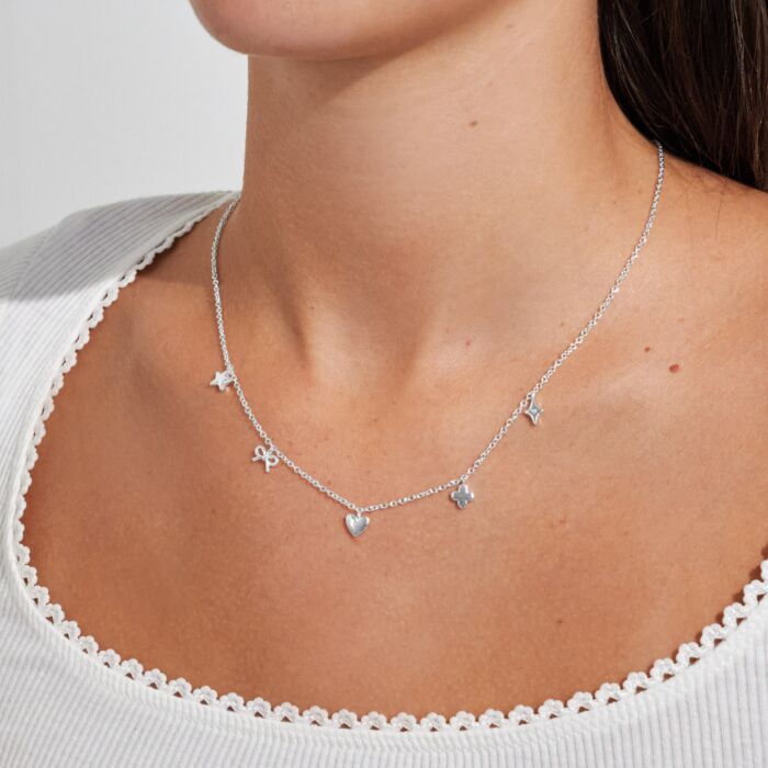 Joma Jewellery Life’s A Charm ‘Happy Birthday’ Necklace Silver Plated