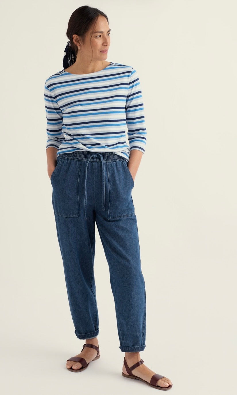 Seasalt Sailor Top Tri Mini Cornish Blue Fog