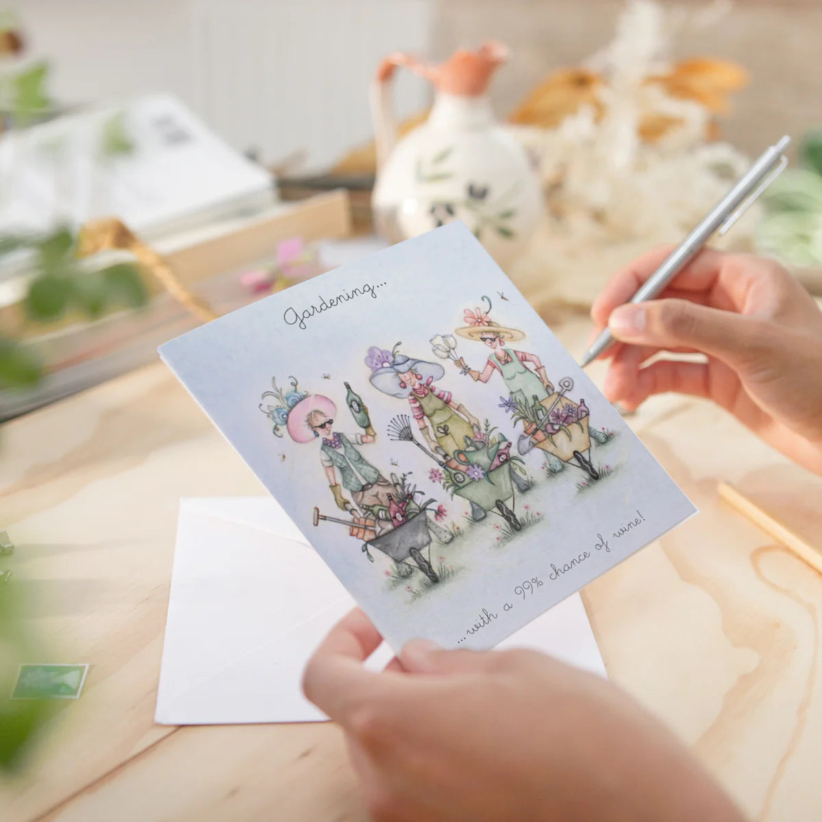 Berni Parker Designs 99% Chance of Wine Card