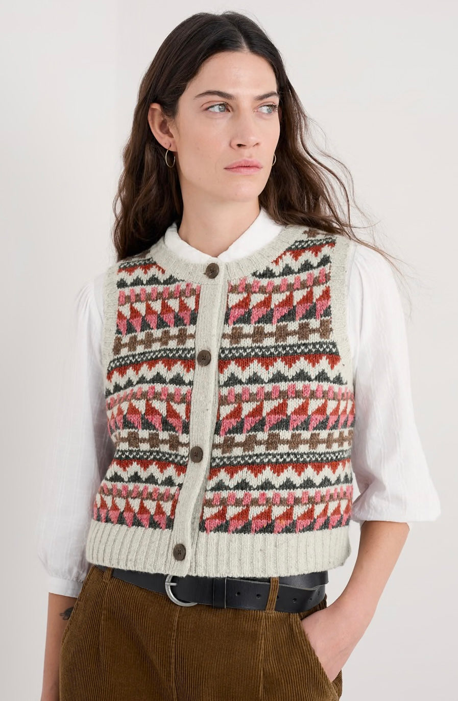 Seasalt Dawson Pick Vest Fairisle