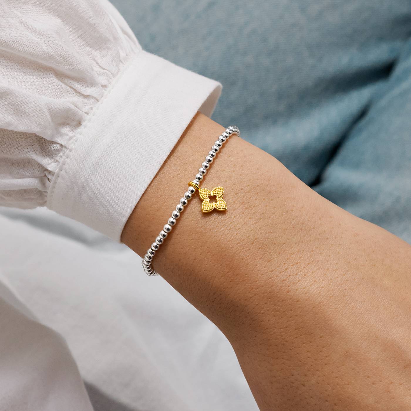 Joma Jewellery A Little 'There's No Better Friend Than You' Bracelet In Silver and Gold Plating