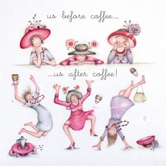 Berni Parker Us before coffee Card