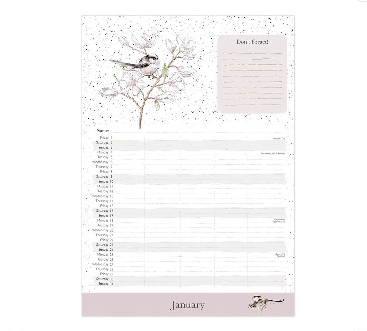 Wrendale The Country Set 2027 Family Calendar