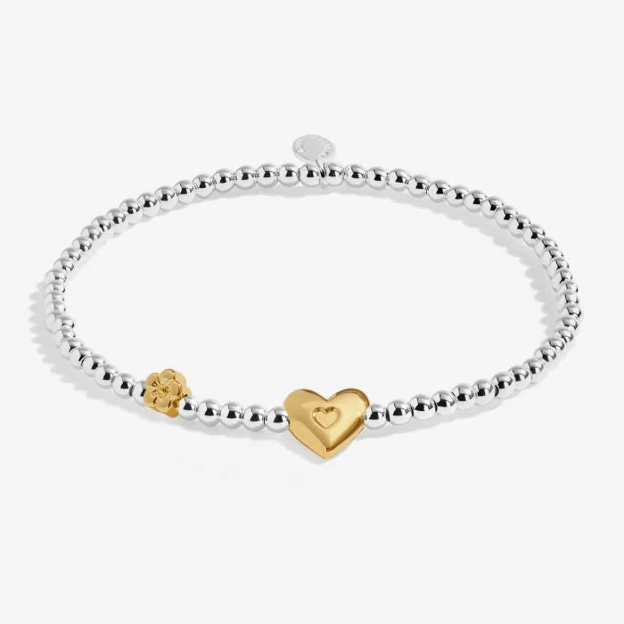 Joma Jewellery Birth Month A Little 'February' Bracelet in Silver and Gold Plating
