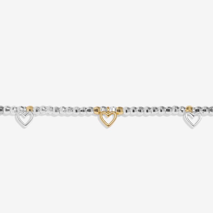 Joma Jewellery Sparkle Confetti A little ‘Lovely Daughter’ Silver & Gold Plated Bracelet