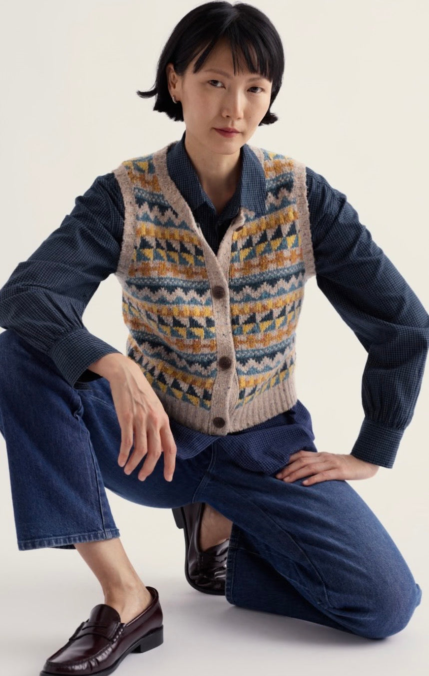Seasalt Dawson Pick Vest Fairisle