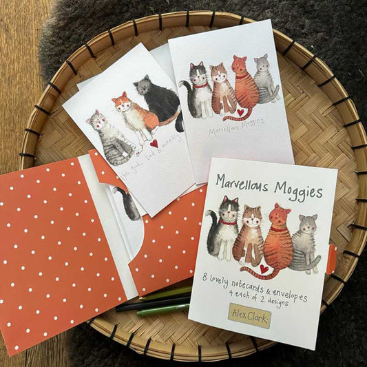 Alex Clark Marvellous Moggies Boxed Notecards