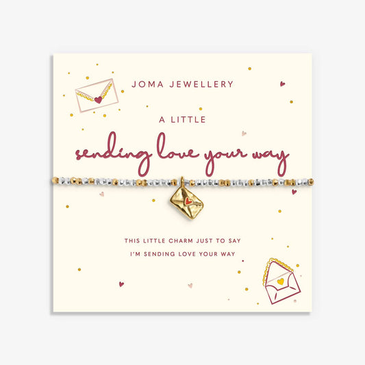 Joma Jewellery Little Stories 'Sending Love Your Way' Bracelet In Silver and Gold Plating