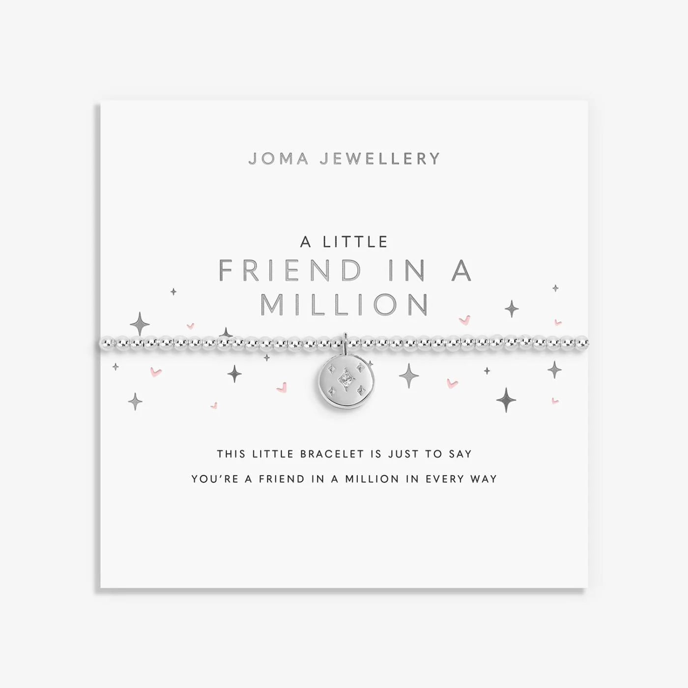 Joma Jewellery A Little 'Friend In A Million' Bracelet In Silver Plating