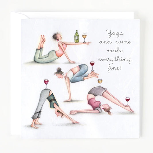 Berni Parker Yoga and Wine Card