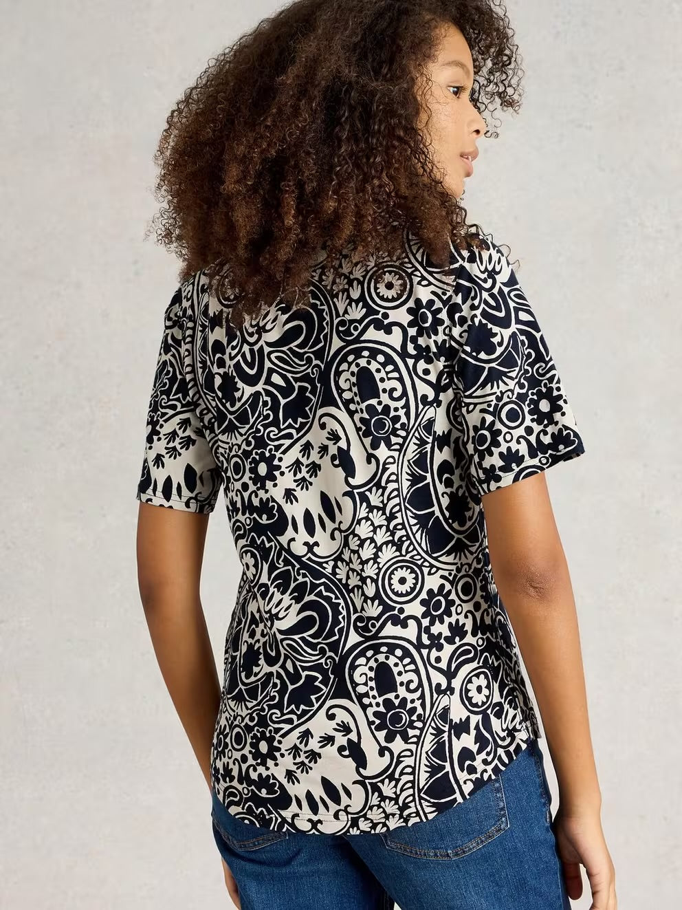 White Stuff Annie Short Sleeved Jersey Shirt