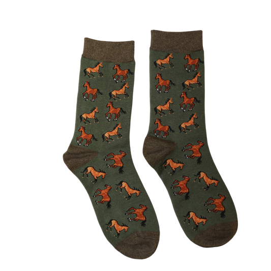 Jess & Lou Happy Horses Bamboo Socks