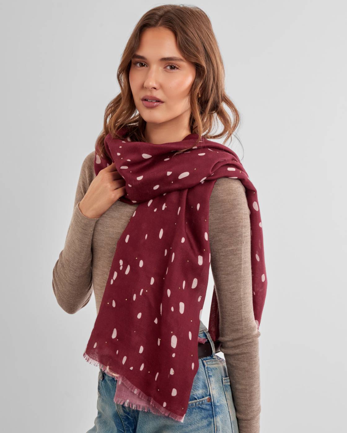 Katie Loxton Printed Studded Scarf