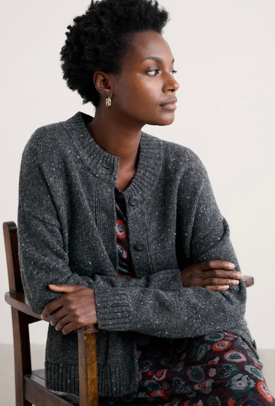 Seasalt Harbour Sands Chunky Neck Cardigan
