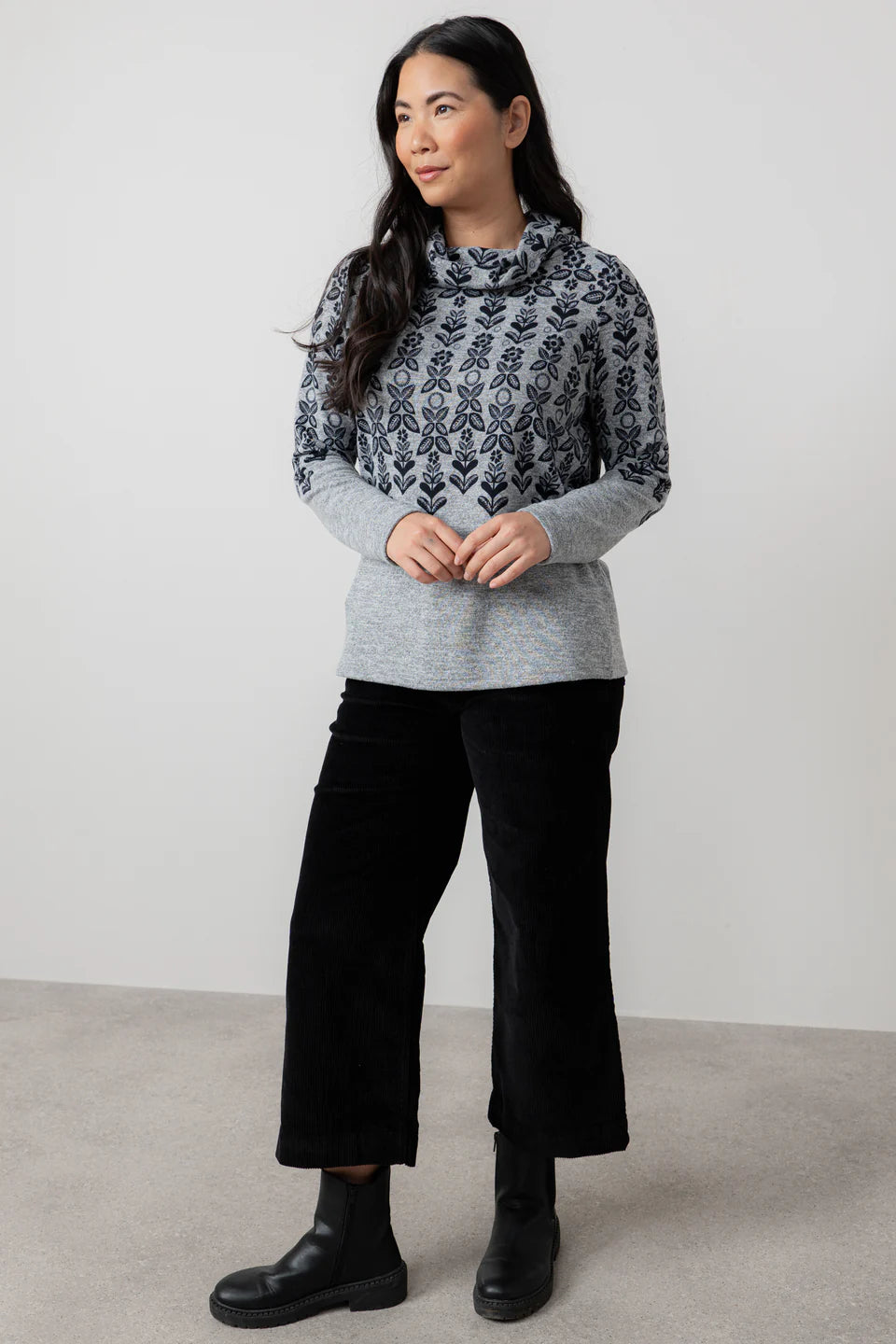 Lily & Me Relaxed Everyday Jumper Folk Fairisle