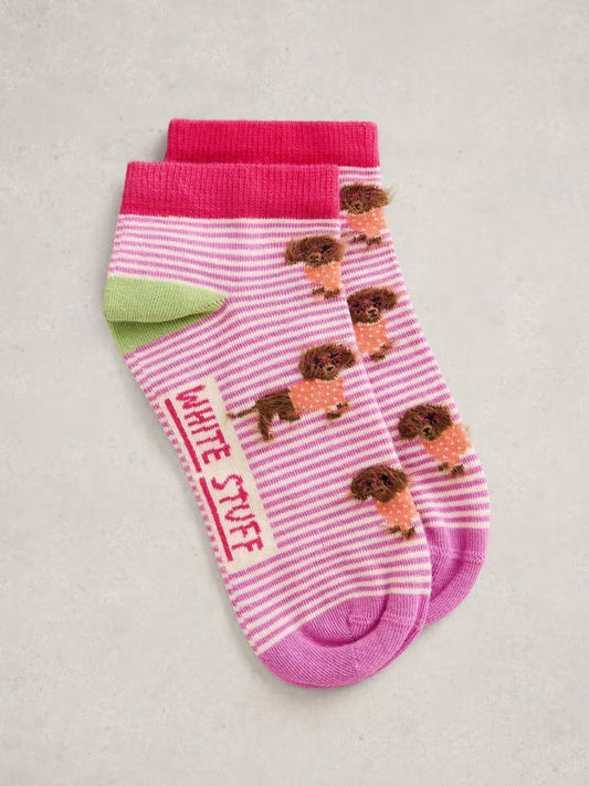 White Stuff Fluffy Sausage Trainer Socks