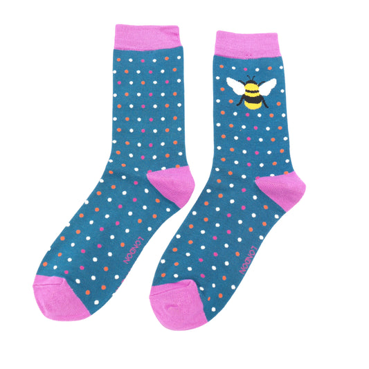 Miss Sparrow Bumble Bee & Dots Teal