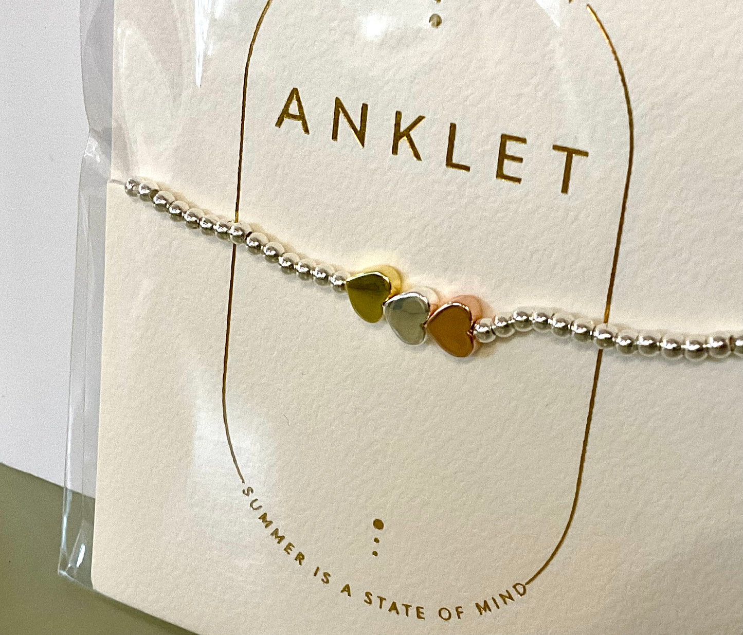 Gold/Silver/Rose Gold Anklet (Silver Plated)