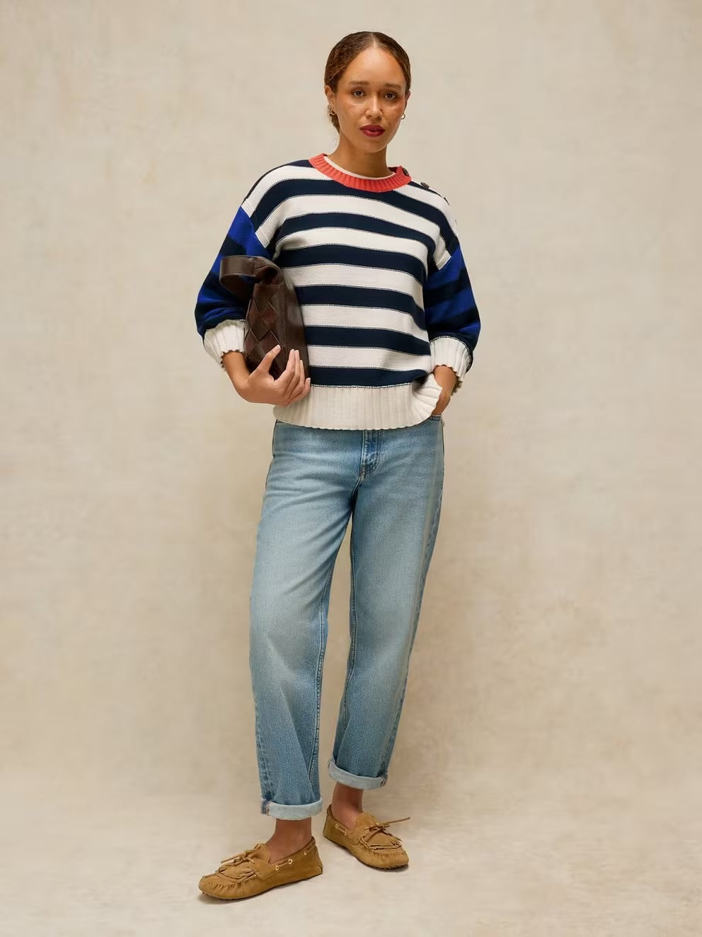White Stuff Bea Button Cotton Jumper