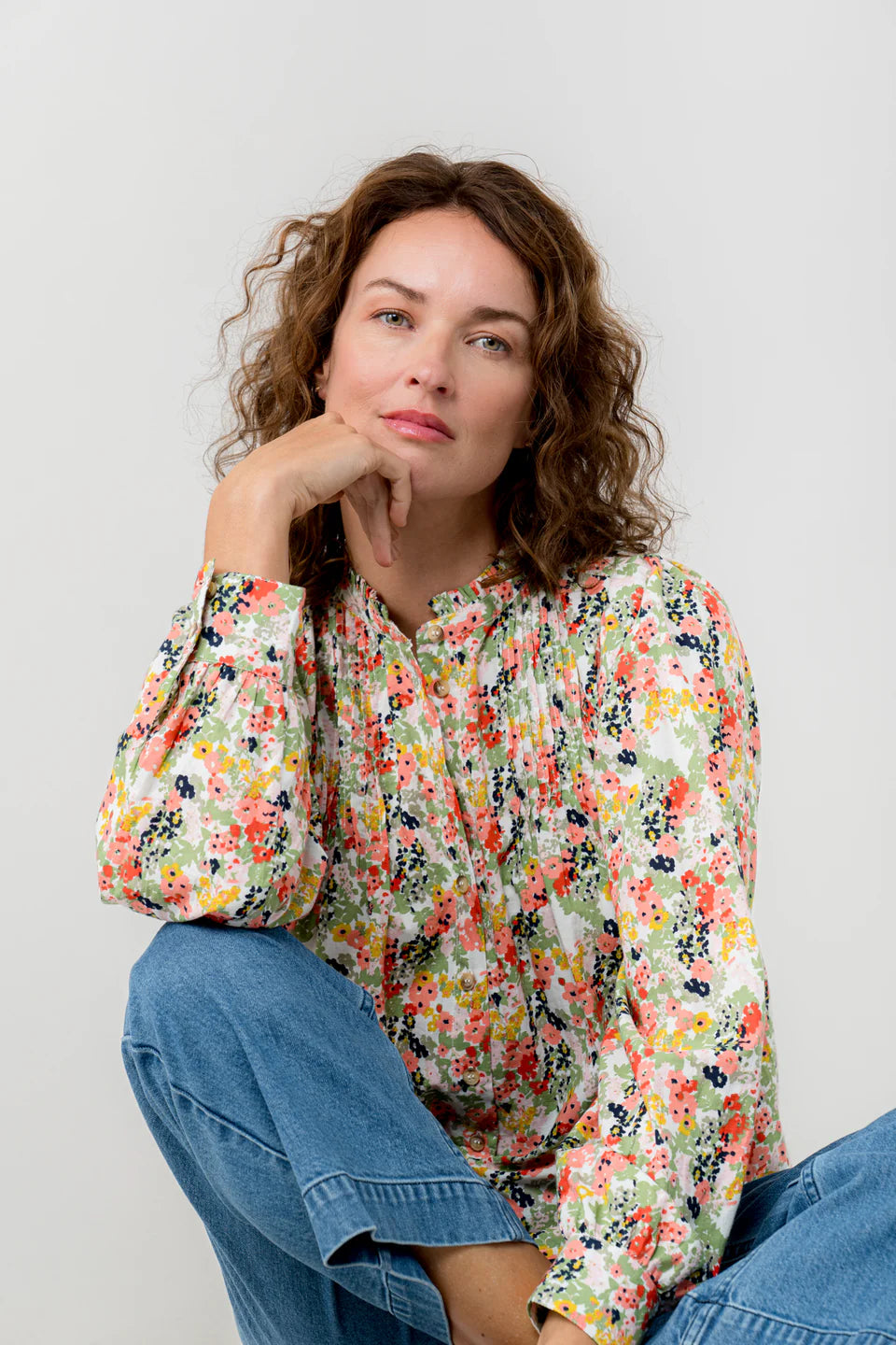 Lily & Me Flora Organic Cotton Ditsy Print Blouse