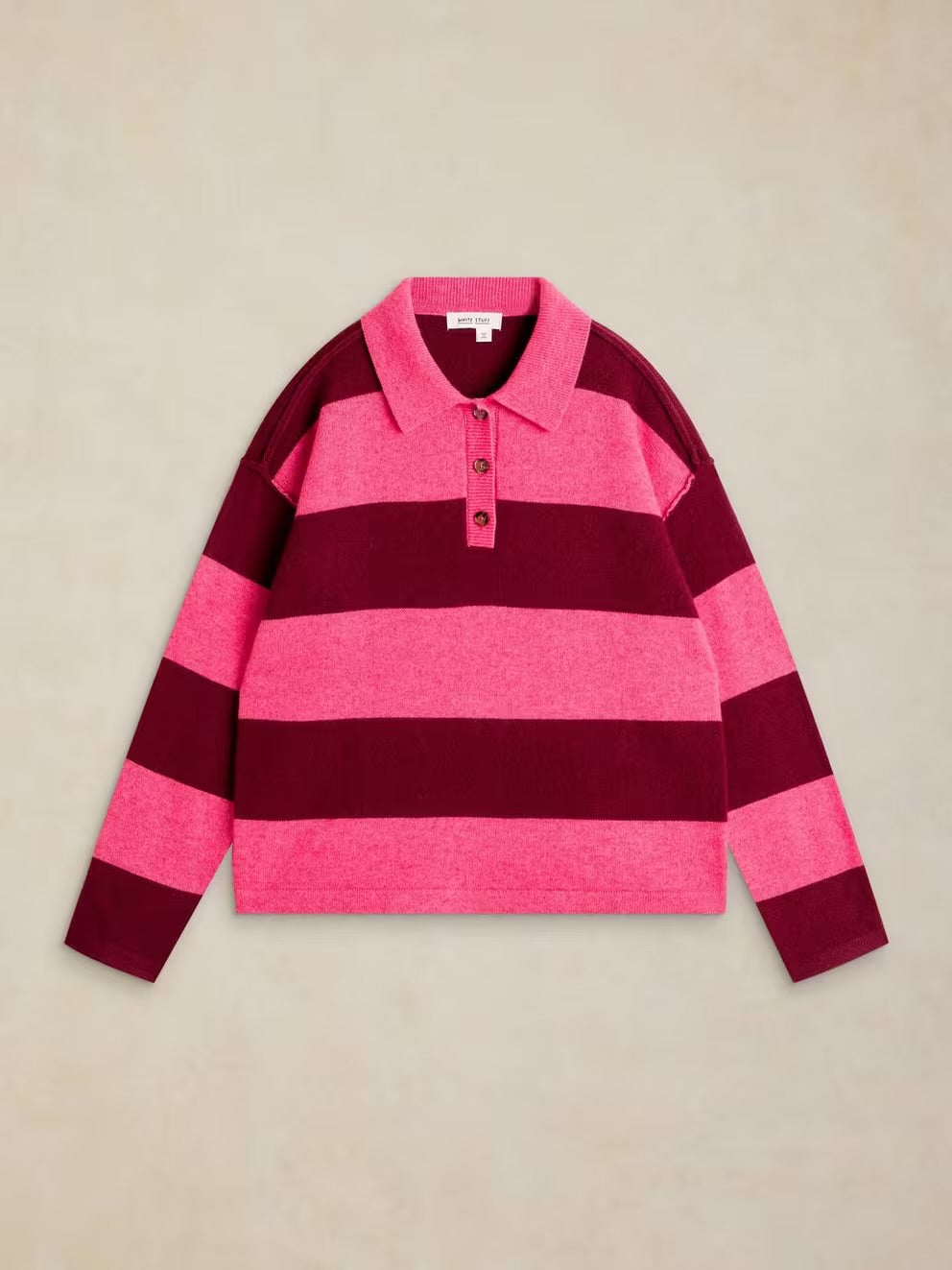White Stuff Camilla Stripe Collar Jumper