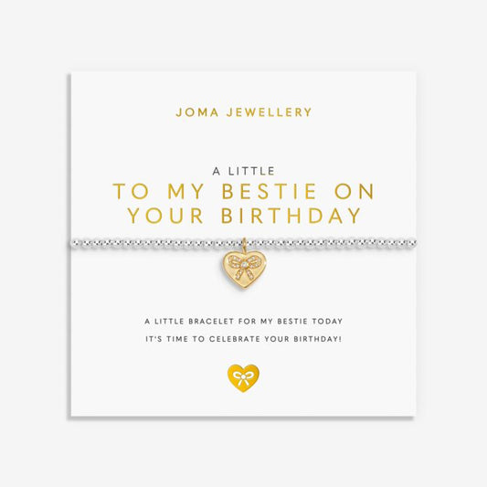 Joma Jewellery A little ‘To My Bestie On Your Birthday’ Silver Plated Bracelet